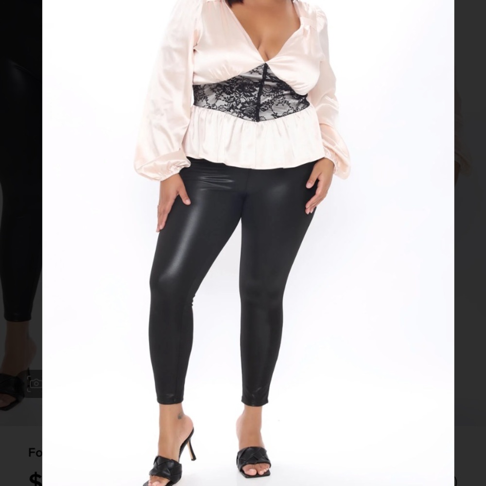 Found The Right One Faux Leather leggings - Fashionova 2XL
